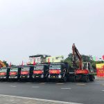 Xe may chuẩn bị thi công dự án hệ thống thu gom, xử lý nước mưa, nước thải…