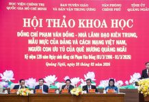 Hội thảo khoa học về cuộc đời và sự nghiệp cách mạng của cố Thủ tướng Phạm Văn Đồng