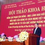 Uỷ viên Trung ương Đảng, Bí thư Tỉnh uỷ Quảng Ngãi Hồ Văn Niên phát biểu chào mừng hội thảo